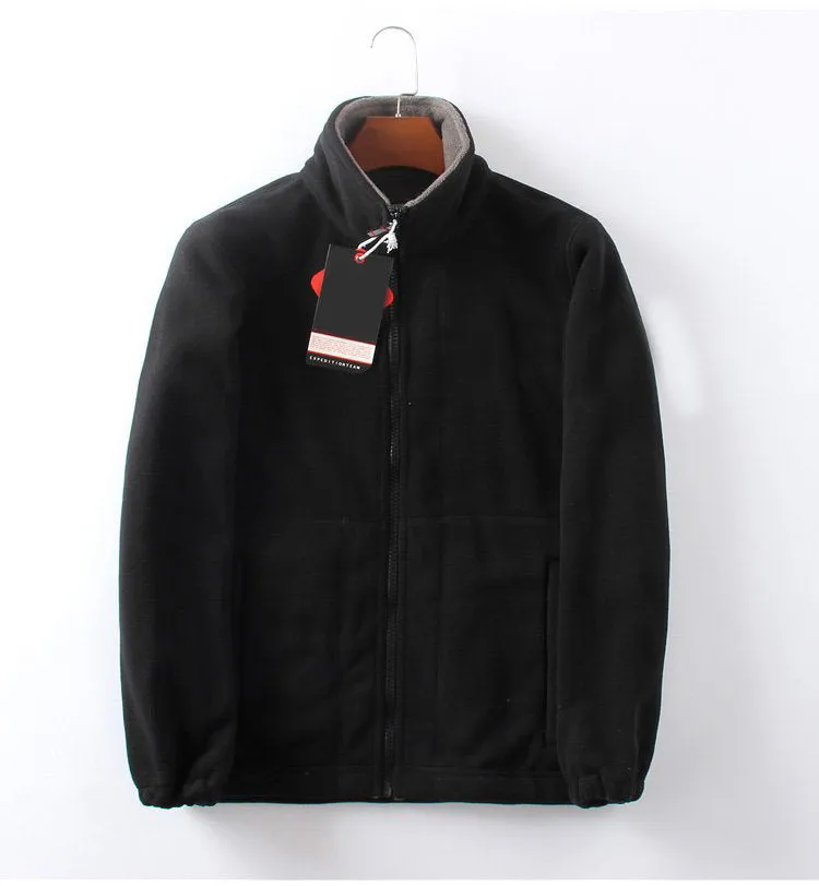 2024NEW Mens Double-Layer Fleece Hooded Jacket