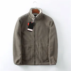 2024NEW Mens Double-Layer Fleece Hooded Jacket