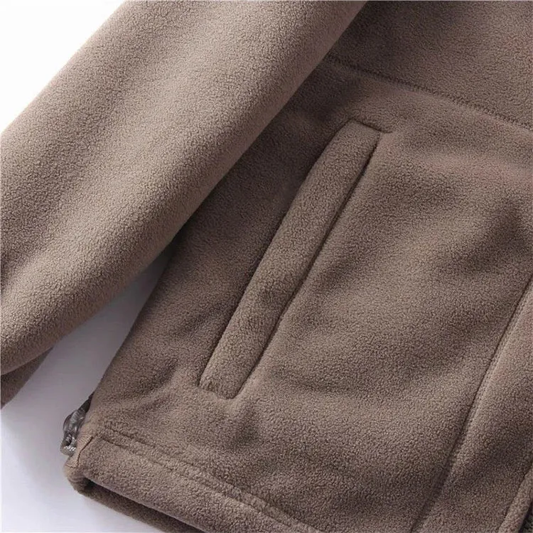 2024NEW Mens Double-Layer Fleece Hooded Jacket