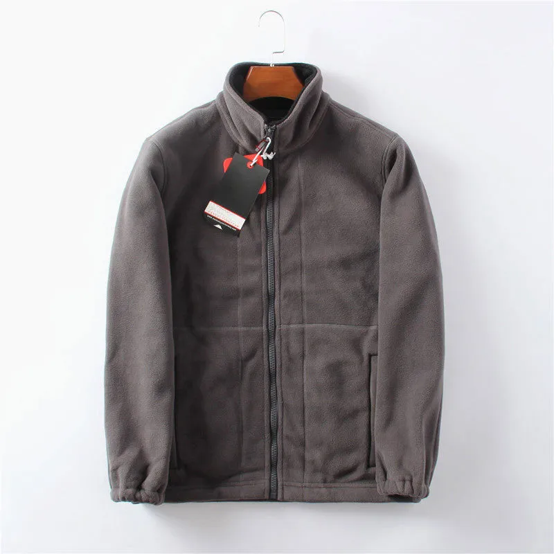 2024NEW Mens Double-Layer Fleece Hooded Jacket