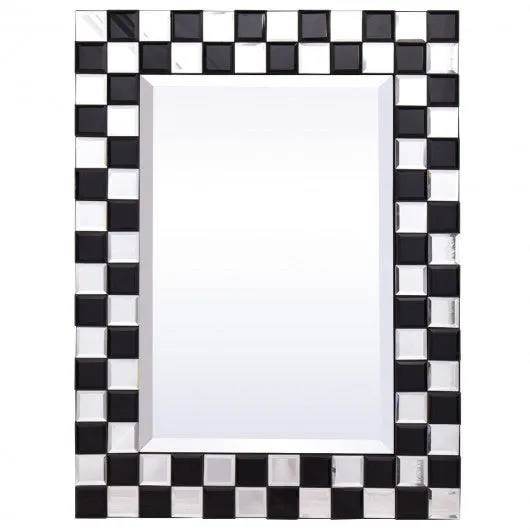 23.5" x 31.5" Rectangular Wall-Mounted Wooden Frame Bathroom Mirror