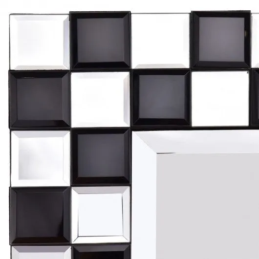 23.5" x 31.5" Rectangular Wall-Mounted Wooden Frame Bathroom Mirror