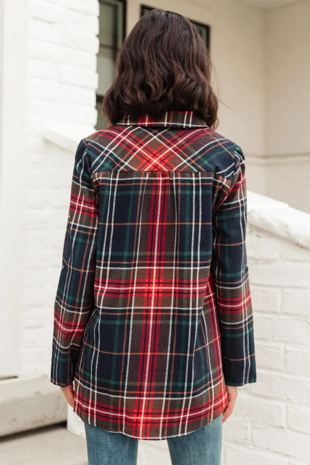 Alana Plaid Button Down Top