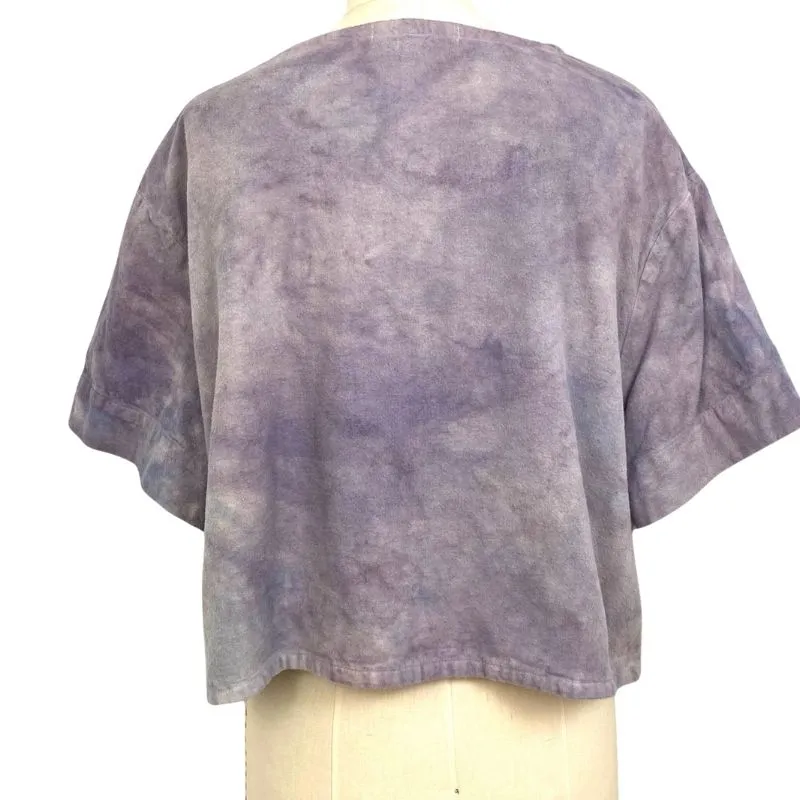 Allyn Boxy Tee in Purple Flannel | Pattern D