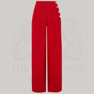 Audrey Trousers in Lipstick Red