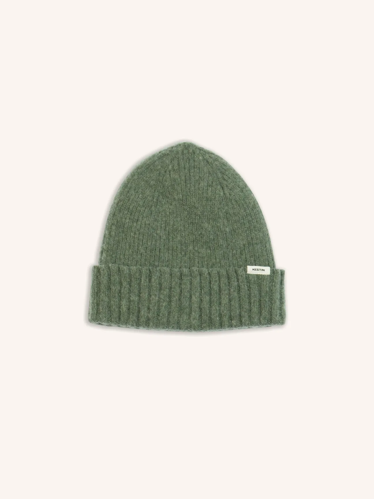 Balloch Beanie in Moss Brushed Lambswool