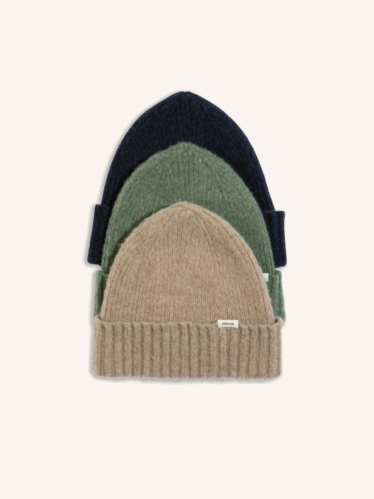 Balloch Beanie in Moss Brushed Lambswool