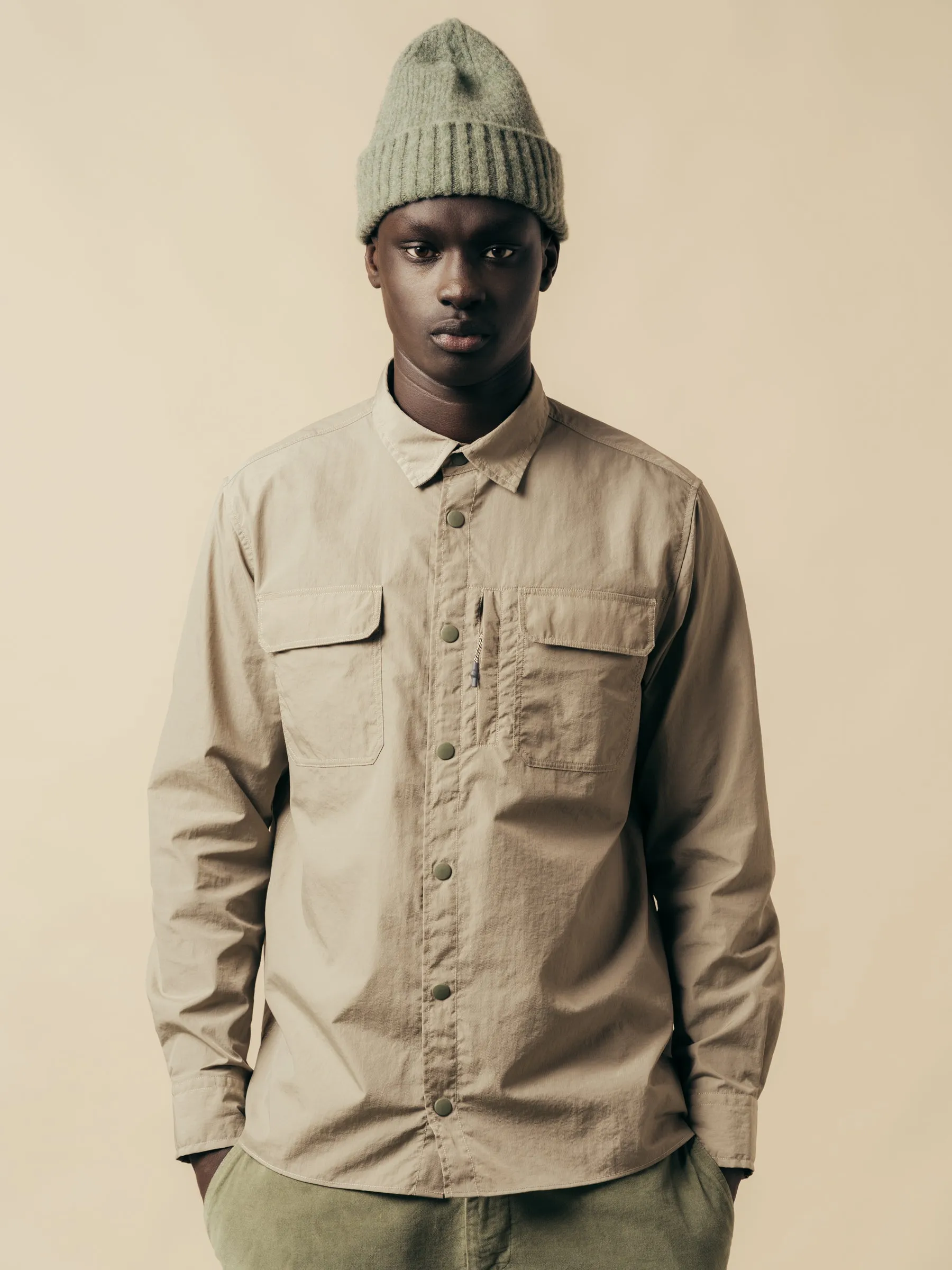 Balloch Beanie in Moss Brushed Lambswool