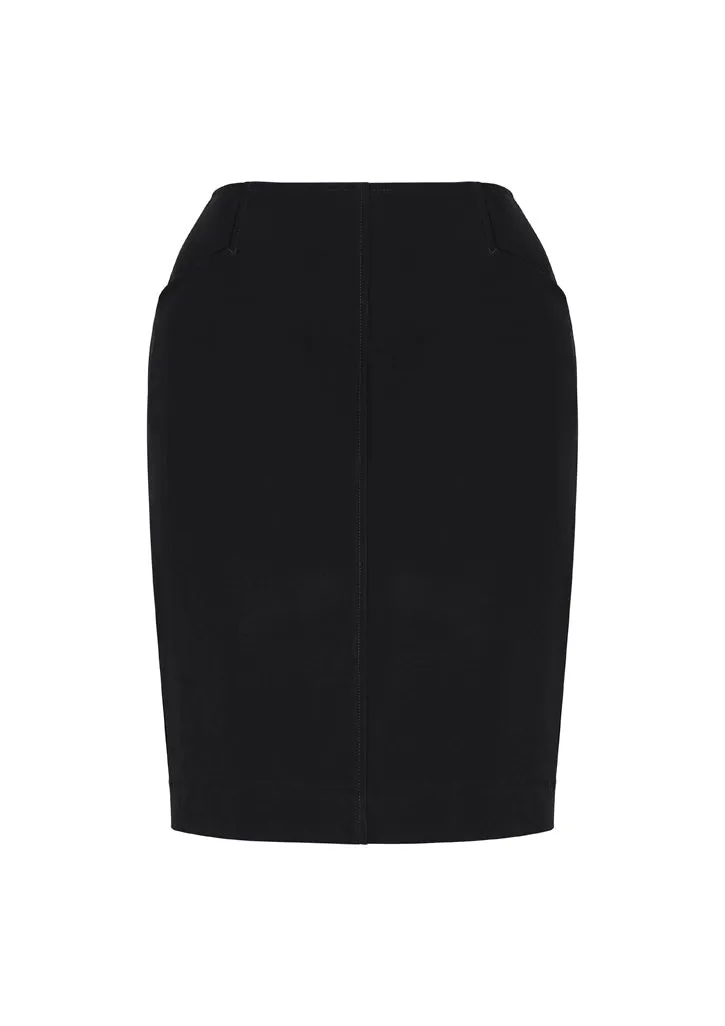 Biz Corporate Womens Bandless Pencil Skirt (20717)-Clearance