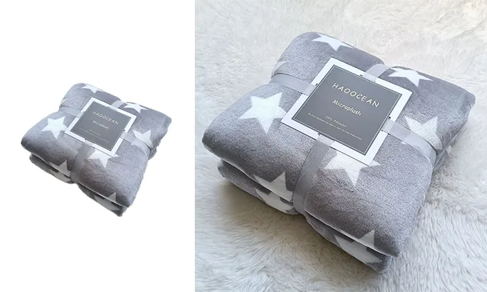 Blanket Nap Comforter Coral Velvet - Grey Star