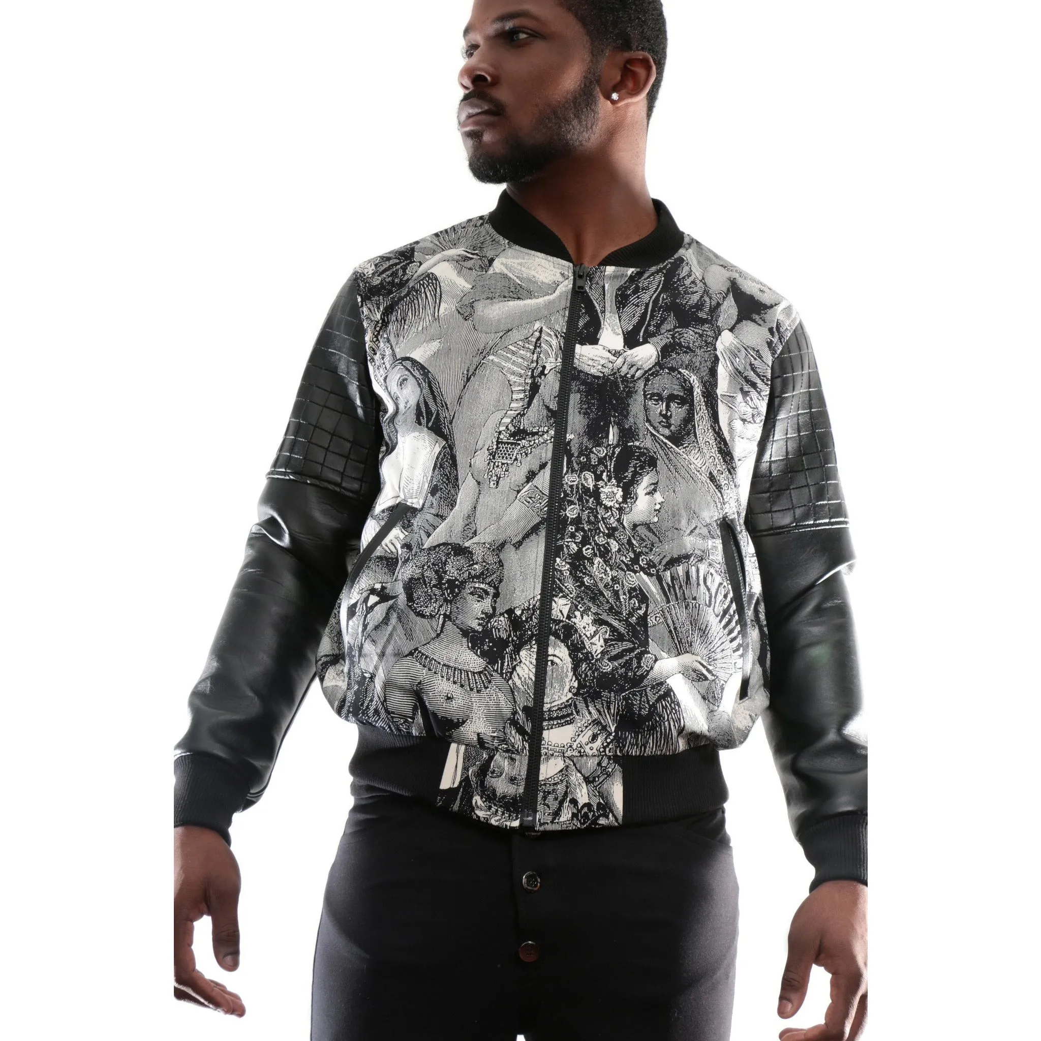 Bomber Jacket with Historical image imprint