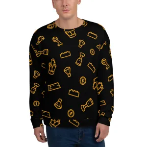 Brick Treasure Parts All-Over Print Unisex Sweatshirt Black