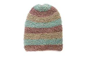 Classic Blue and Gray Mulicolor lining Hemp Cap, Hemp Unisex Beanie