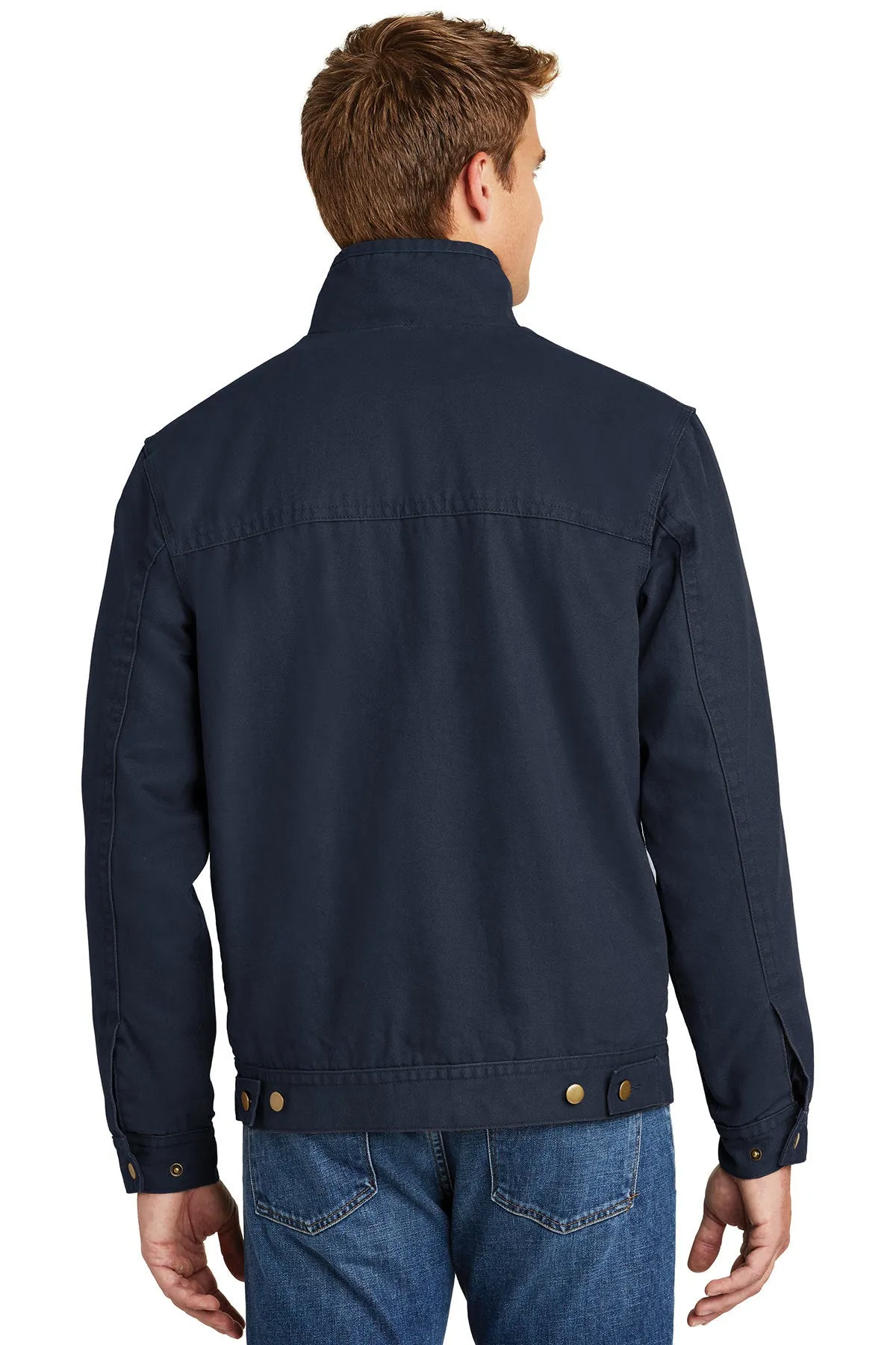 CornerStone Washed Duck Flannel-Lined Jacket, Navy