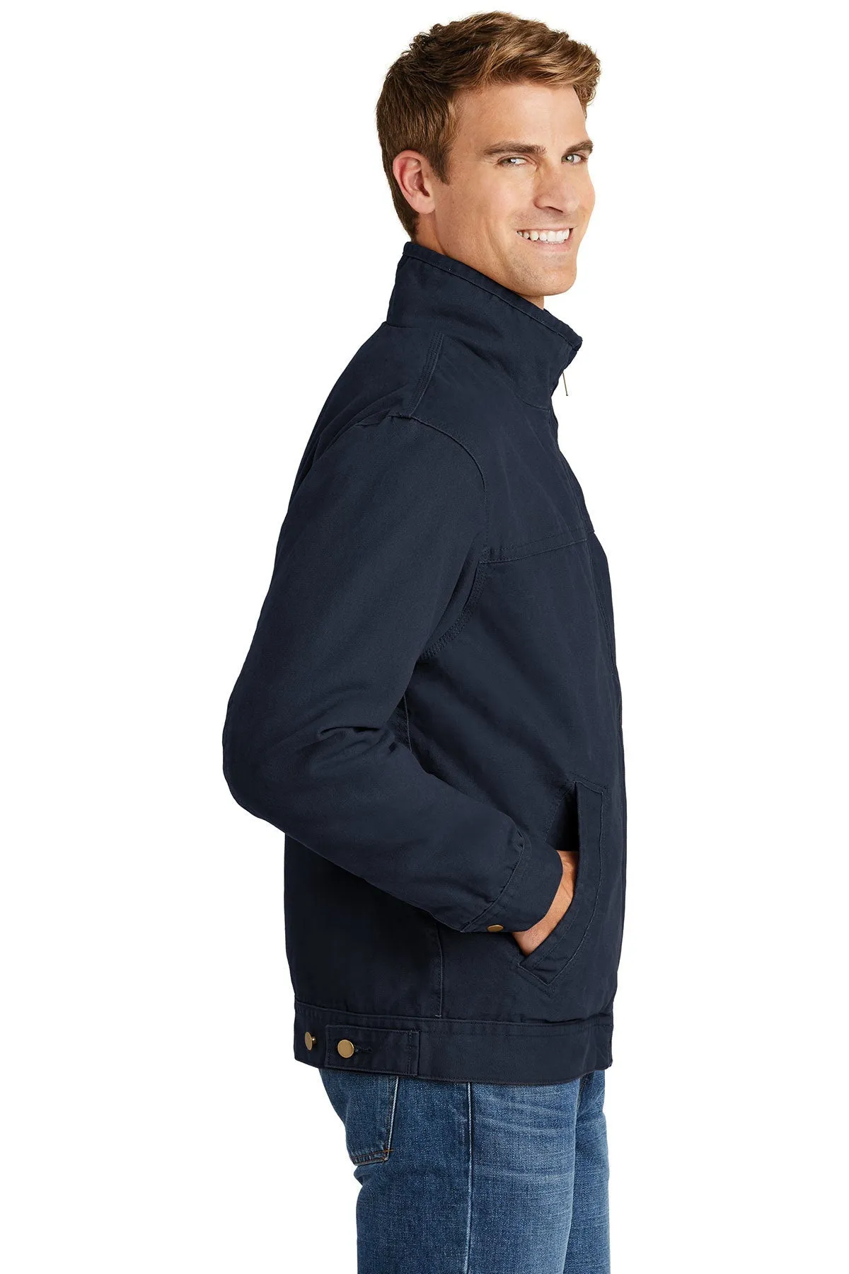 CornerStone Washed Duck Flannel-Lined Jacket, Navy