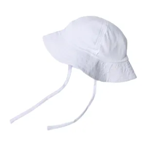 Cotton Knit White Sunhat