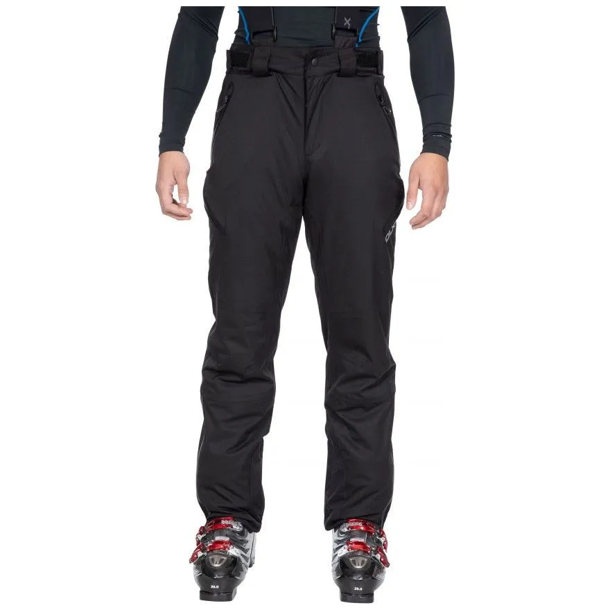 Dlx Men's Kristoff Stretch Ski Pants With Ankle Gaiters - Black