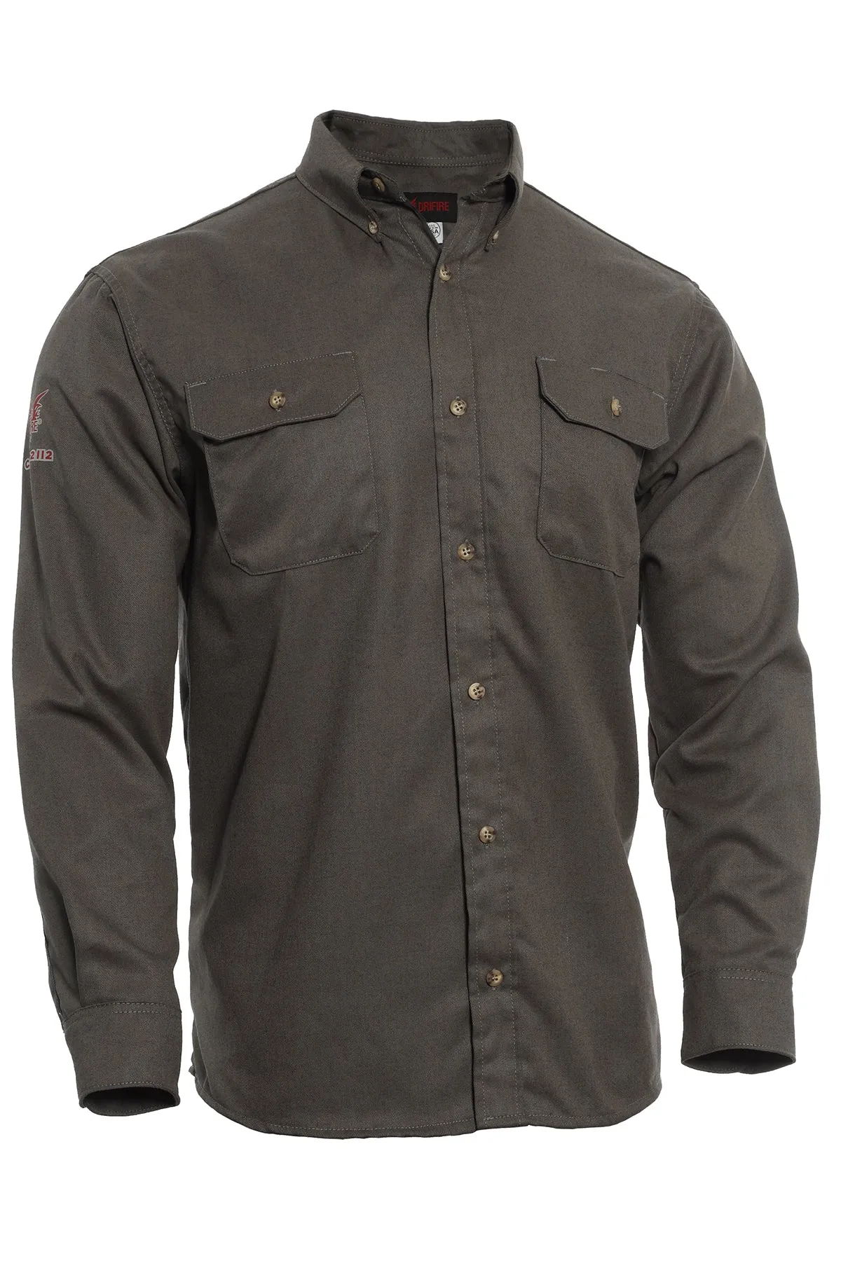 DRIFIRE Tecgen FR 5.5oz 8 CAL Grey Work Shirt TCG011502