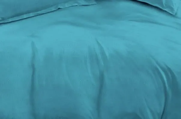 Furnistitchs Ultra Soft Solid Plain Velvet Bedsheet for Double Bed with 2 Pillow Covers 90x100 inches - Flannel Bed Sheet Warm Winter Season Luxury Bedspread (Teal, Double 90x100)