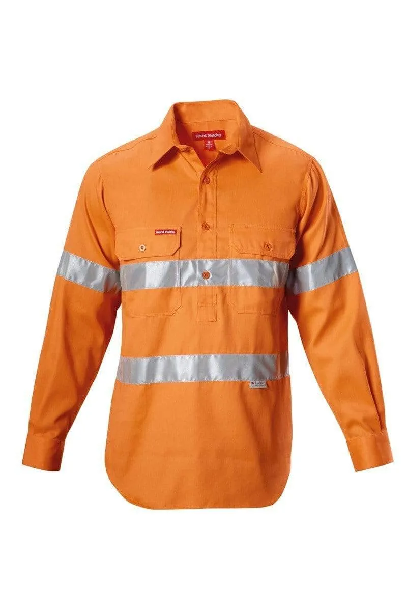 Hard Yakka Hi Vis Reflective Cotton Drill Shirt Y07899