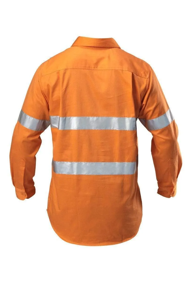 Hard Yakka Hi Vis Reflective Cotton Drill Shirt Y07899
