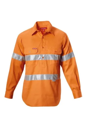 Hard Yakka Hi Vis Reflective Cotton Drill Shirt Y07899
