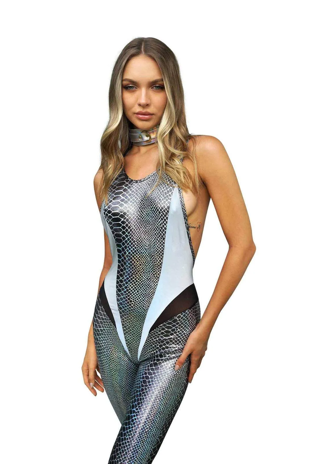 High Voltage Catsuit - Python Snakeskin