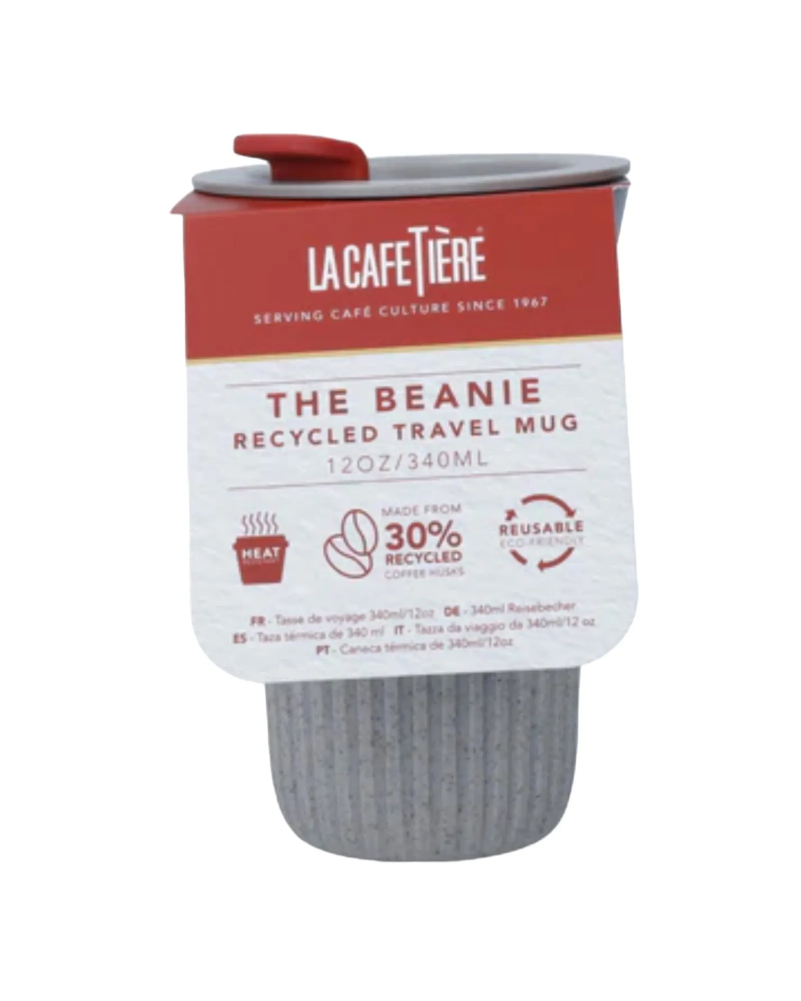 La Cafetière Grey Beanie Travel Coffee Mug - Small