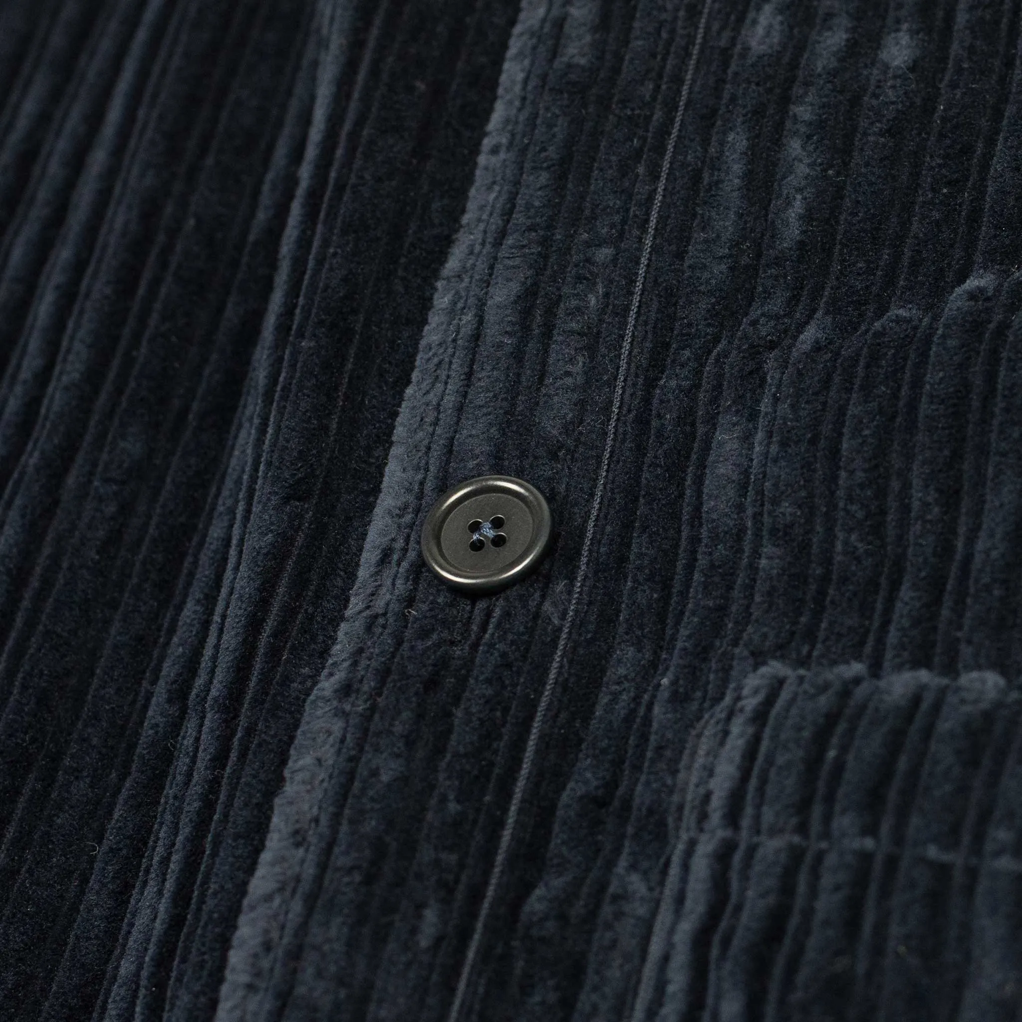 Lavoro chore jacket in navy cotton cashmere wide-wale corduroy