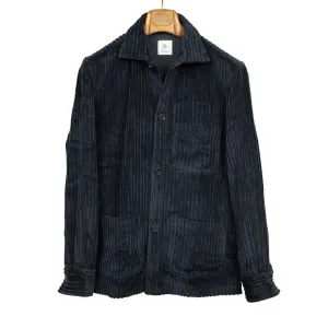 Lavoro chore jacket in navy cotton cashmere wide-wale corduroy