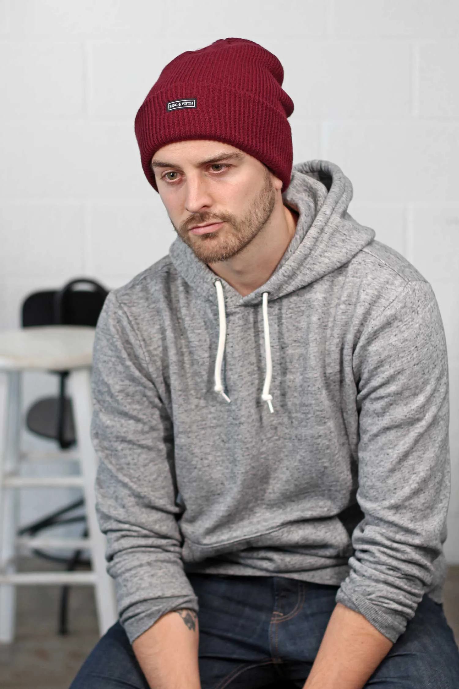 Mens Slouchy Beanie - The Forte XL