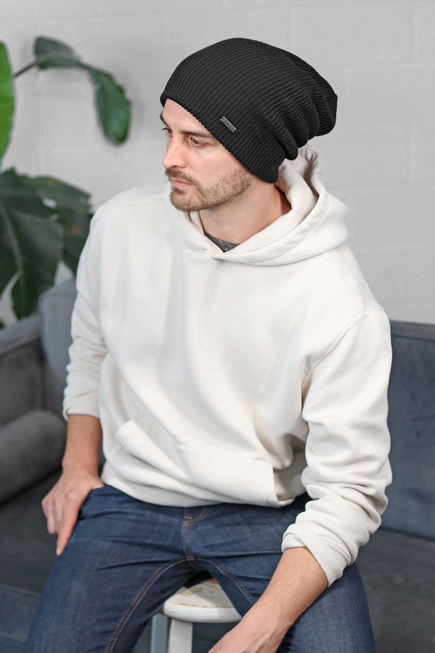 Mens Slouchy Beanie - The Forte XL