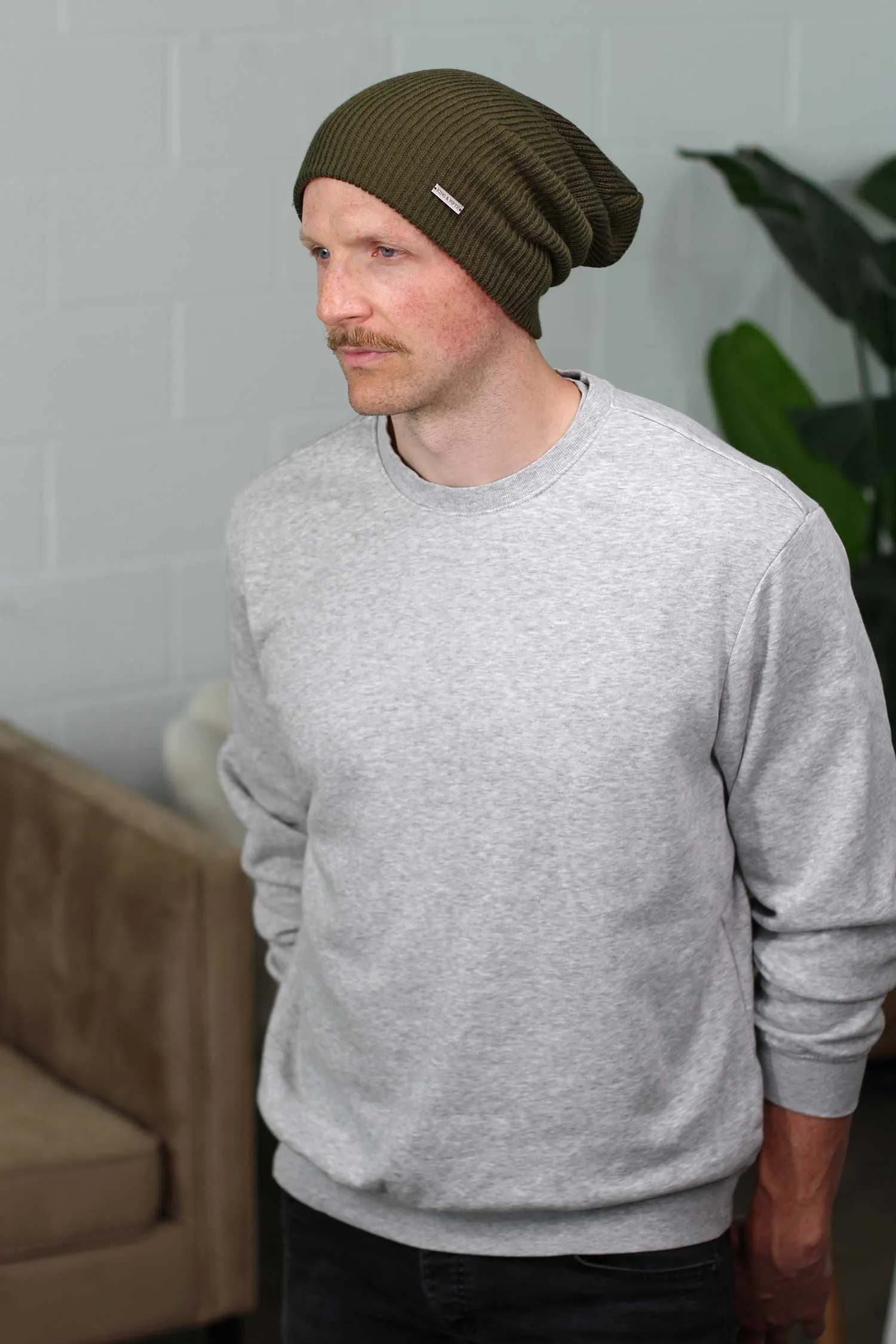 Mens Slouchy Beanie - The Forte XL