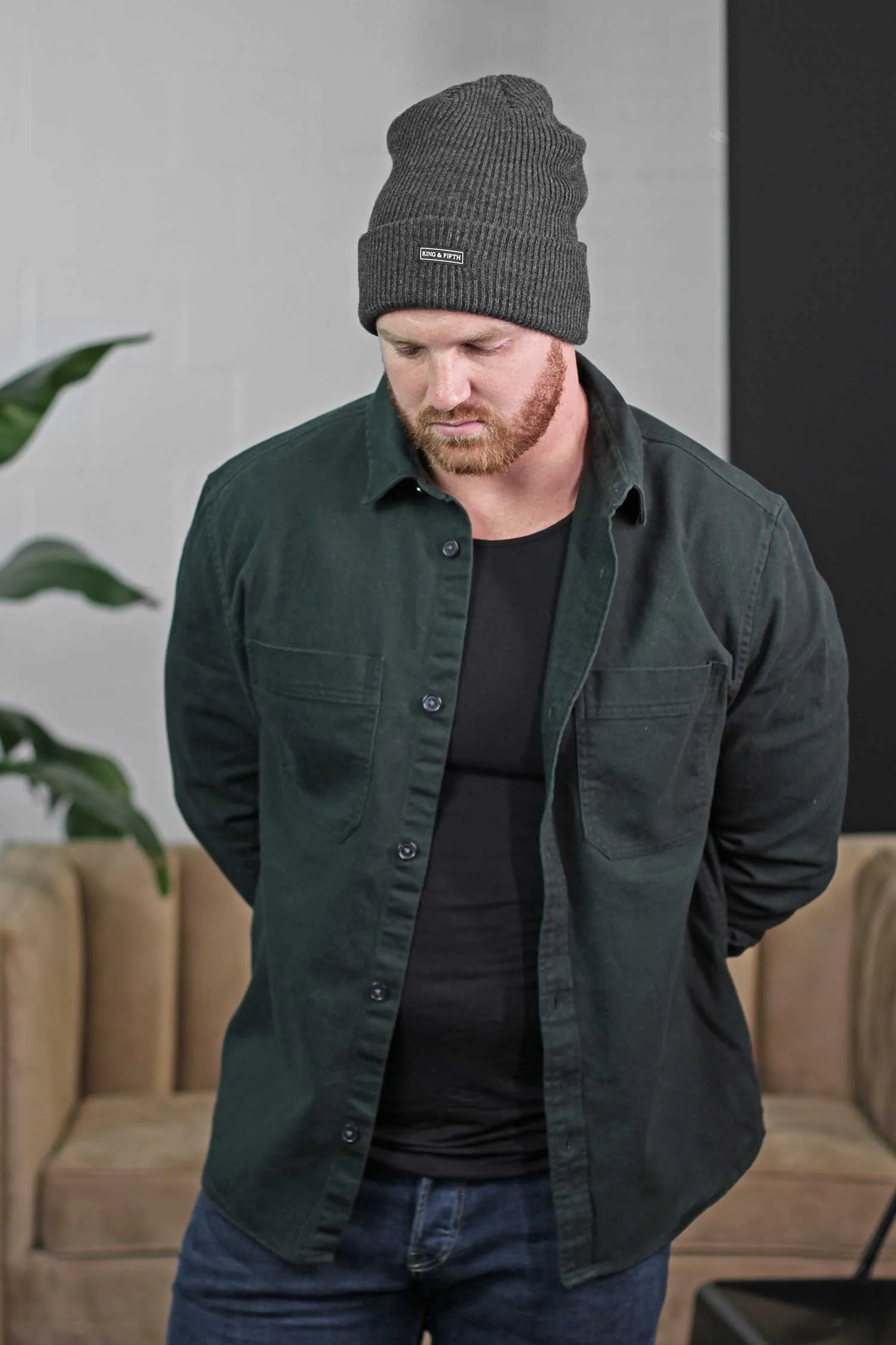 Mens Slouchy Beanie - The Forte XL