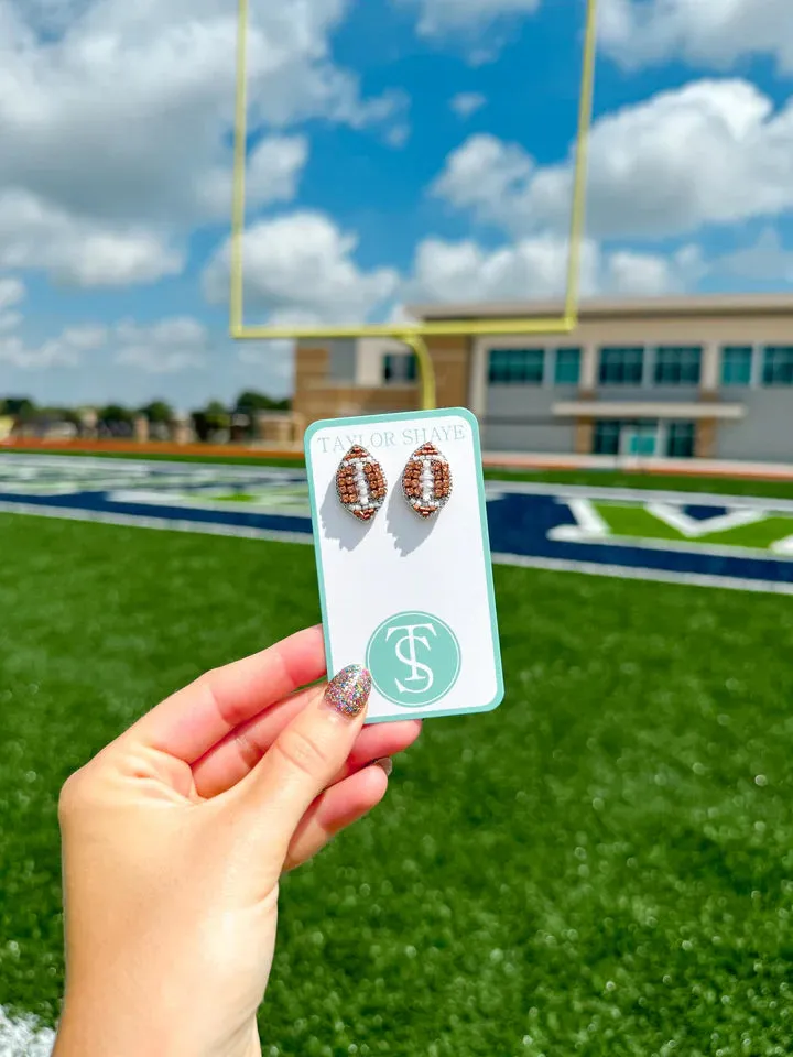 Mini Beaded Football Studs