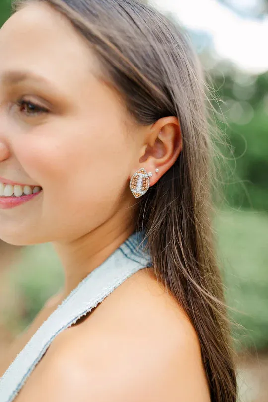 Mini Beaded Football Studs