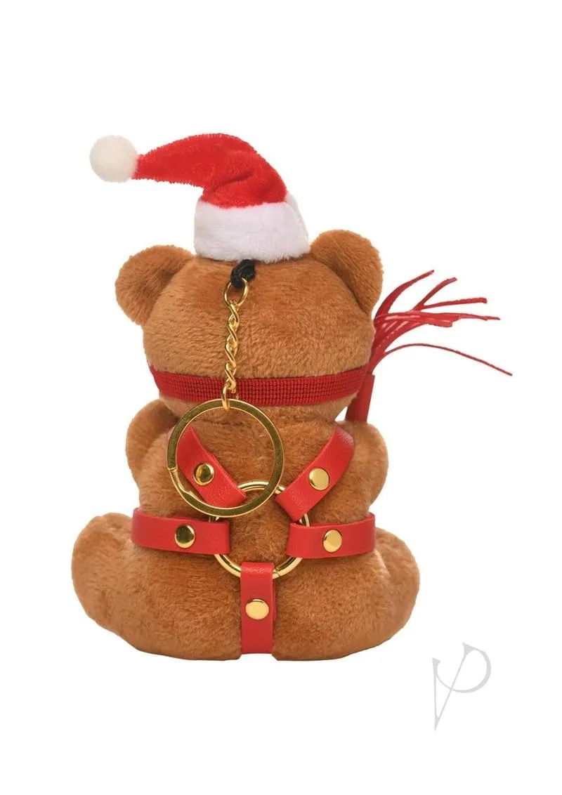 Ms Holiday Bondage Bear Keychain Brn