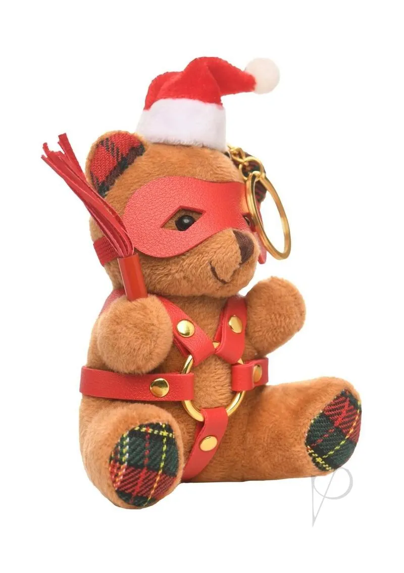 Ms Holiday Bondage Bear Keychain Brn
