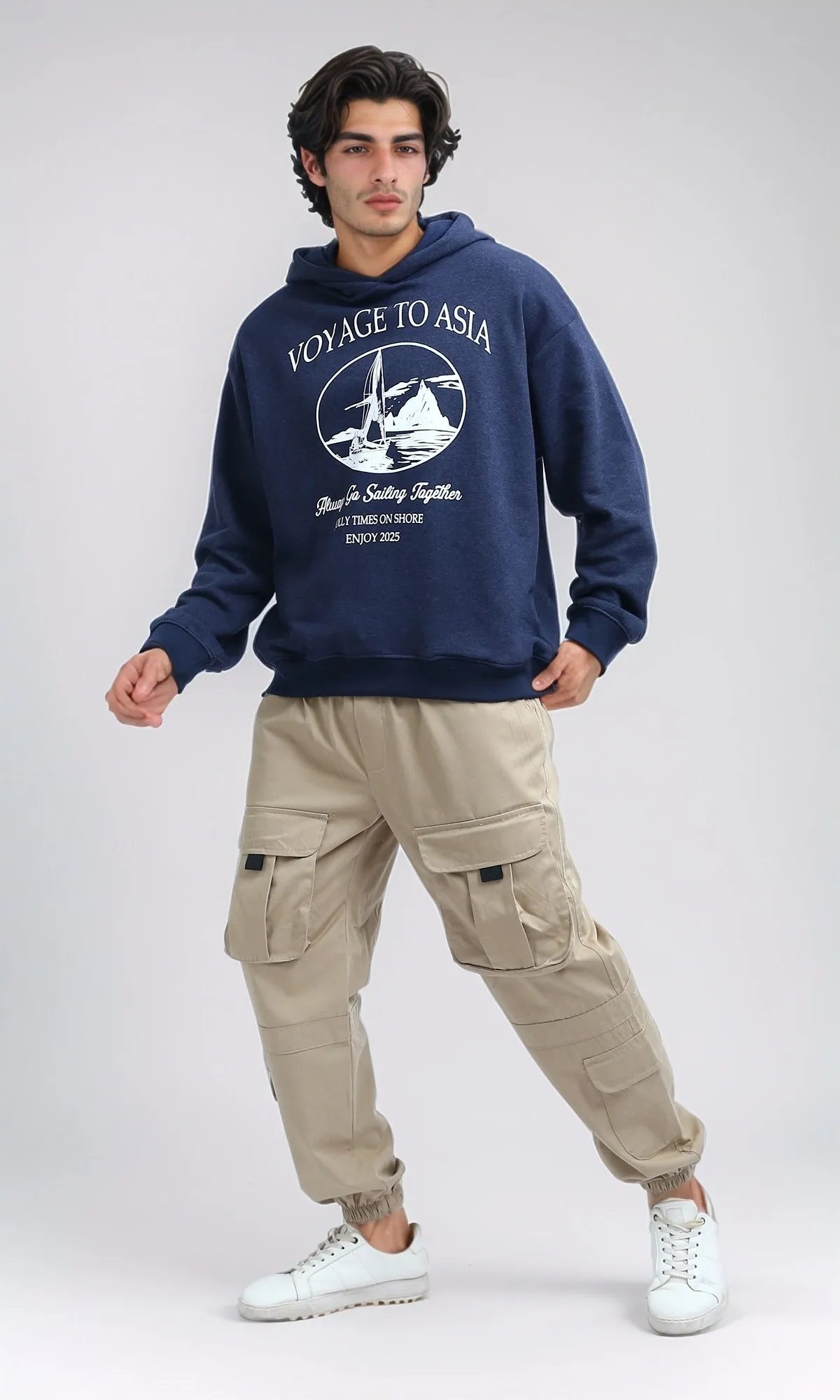 O191958 - Solid Black Cargo With Black Drawstring