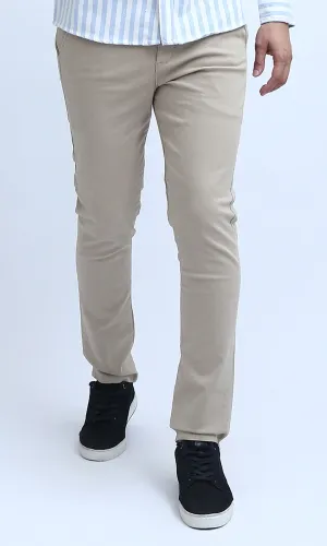 O201043 - Regular Fit Gabardine Pants - Beige