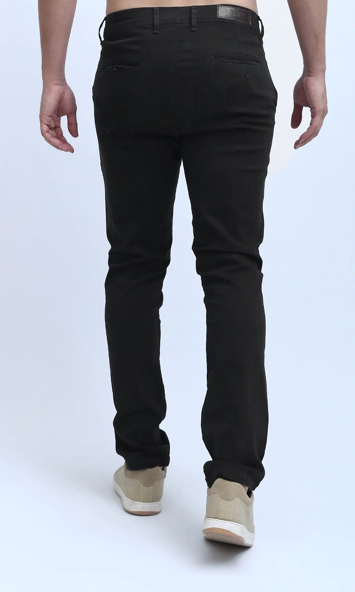 O201044 - Regular Fit Gabardine Pants - Black