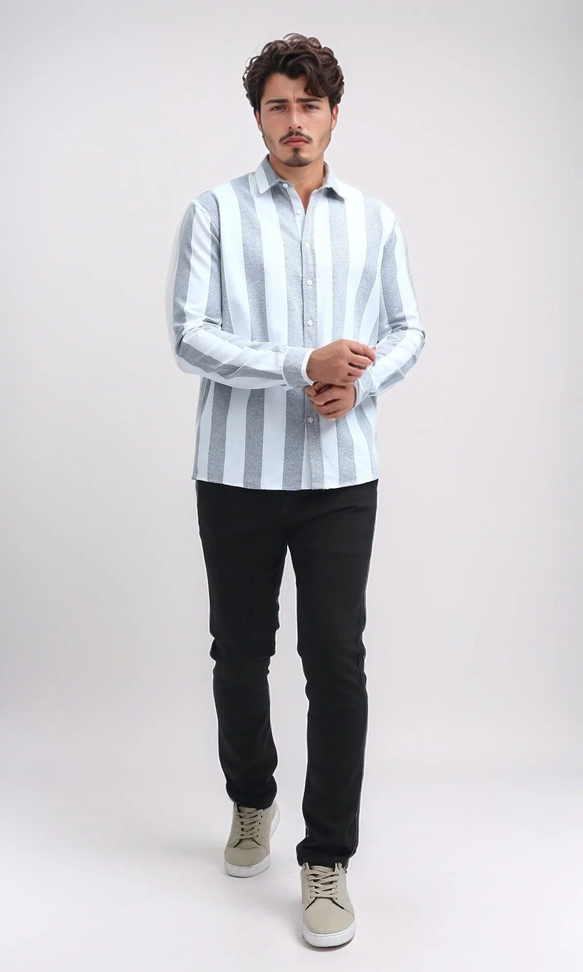 O201044 - Regular Fit Gabardine Pants - Black