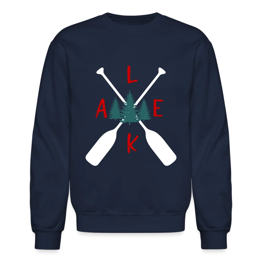 Oar Design Crewneck Lake Sweatshirt, Unisex