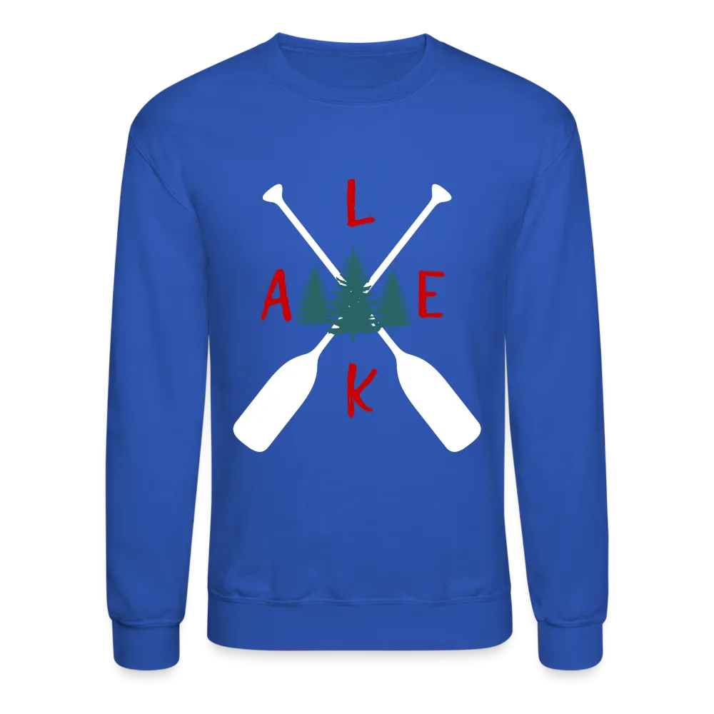 Oar Design Crewneck Lake Sweatshirt, Unisex