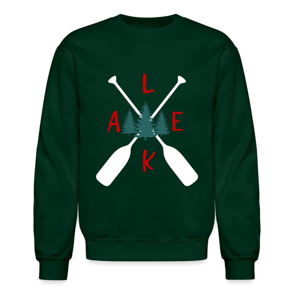 Oar Design Crewneck Lake Sweatshirt, Unisex