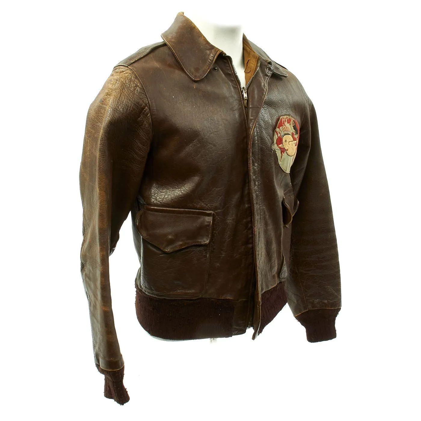 Original U.S. WWII Army Air Force 386th Bomb Squadron A-2 Flight Jacket