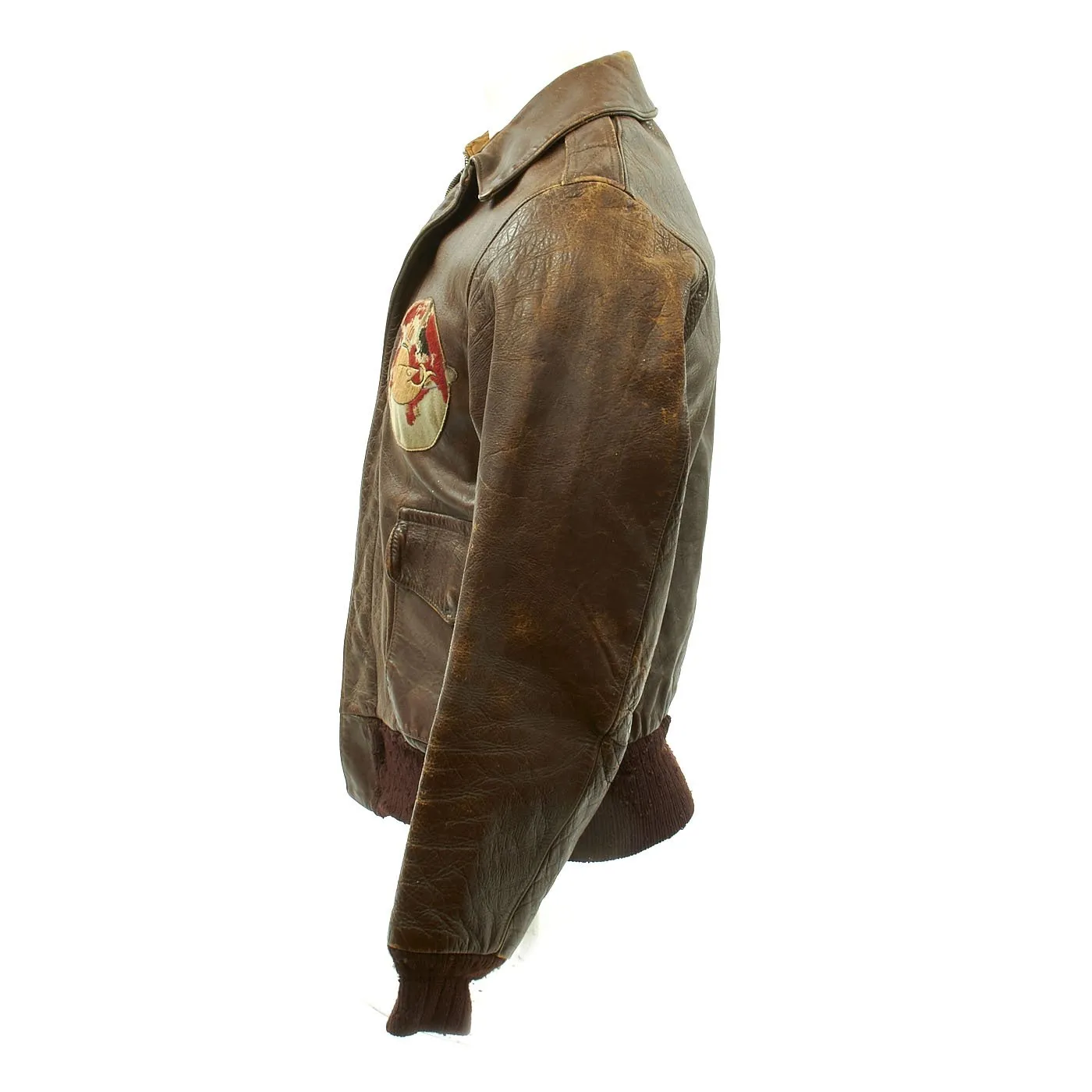 Original U.S. WWII Army Air Force 386th Bomb Squadron A-2 Flight Jacket