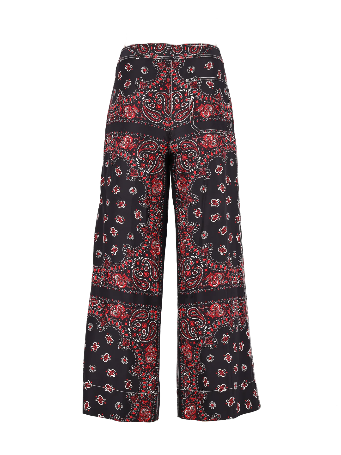 paisley-print wide-leg trousers