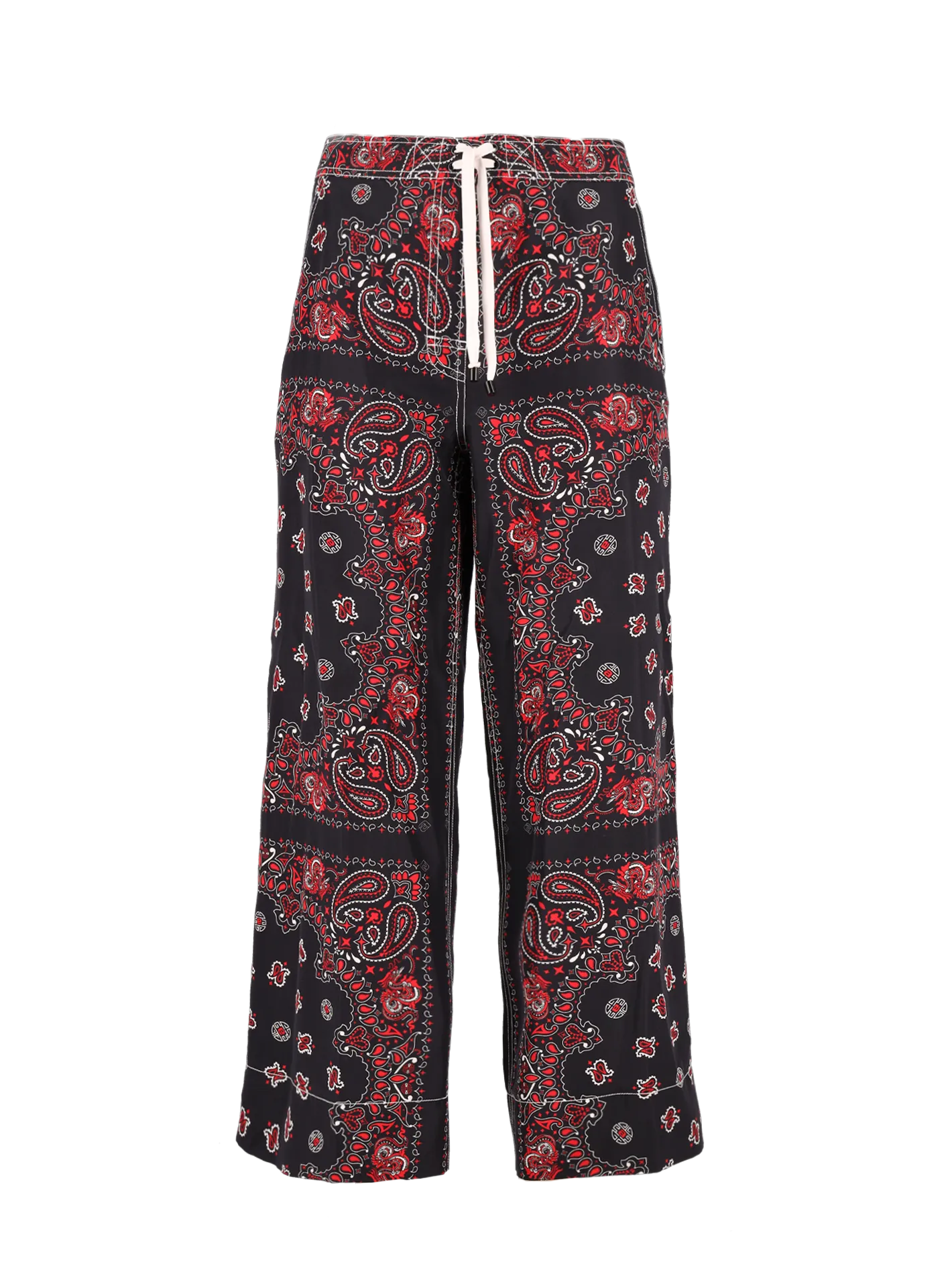 paisley-print wide-leg trousers
