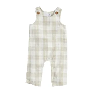 PLAID LONGALL & BIB SET